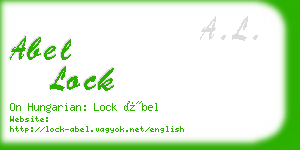 abel lock business card